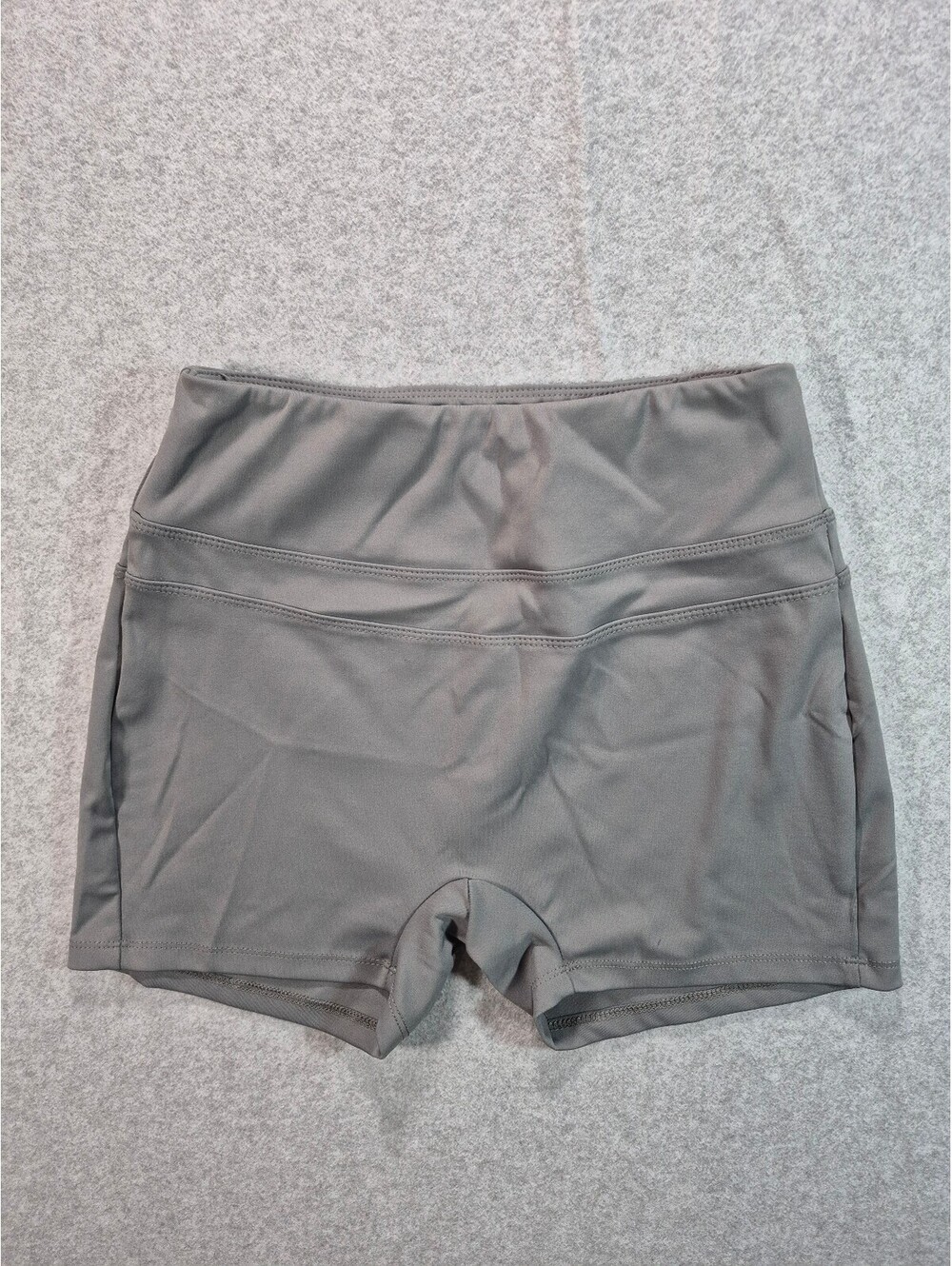 Gray High Rise Athletic Workout Yoga Shorts XS Unbranded